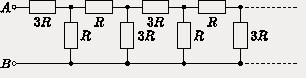 Найдите сопротивление бесконечной цепи показанной на рисунке